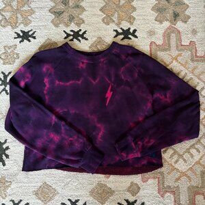 Aviator Nation Cropped Sweatshirt Tie Dye